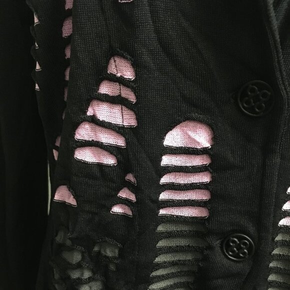 AldoMartins Anthropologie shred cardigan jacket L - Picture 4 of 9